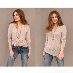 Joyfolie Mia Joy Gillian Sweater in Taupe, Size XS